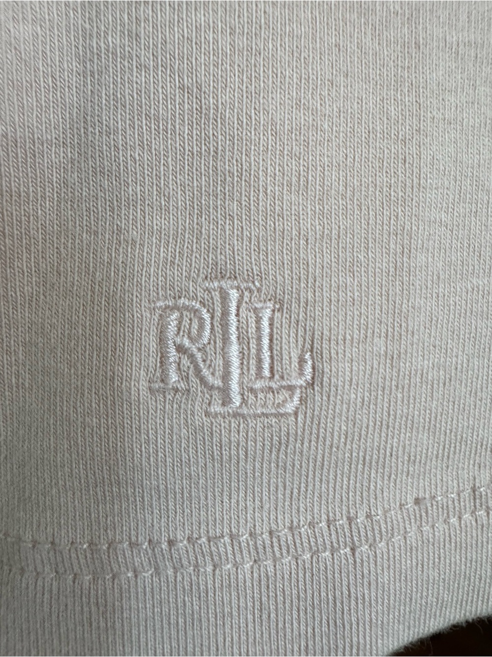 Lauren Ralph Lauren Blush Pink Stretch Cotton Crew Neck Tee Shirt XL LRL - Picture 9 of 10